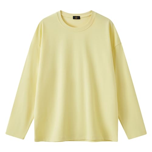 Jamron Kinder Jungen Mädchen Baumwolle Langarmshirts Tops Einfarbige Baselayer Unterhemden Beige 11-12 Jahre von Jamron