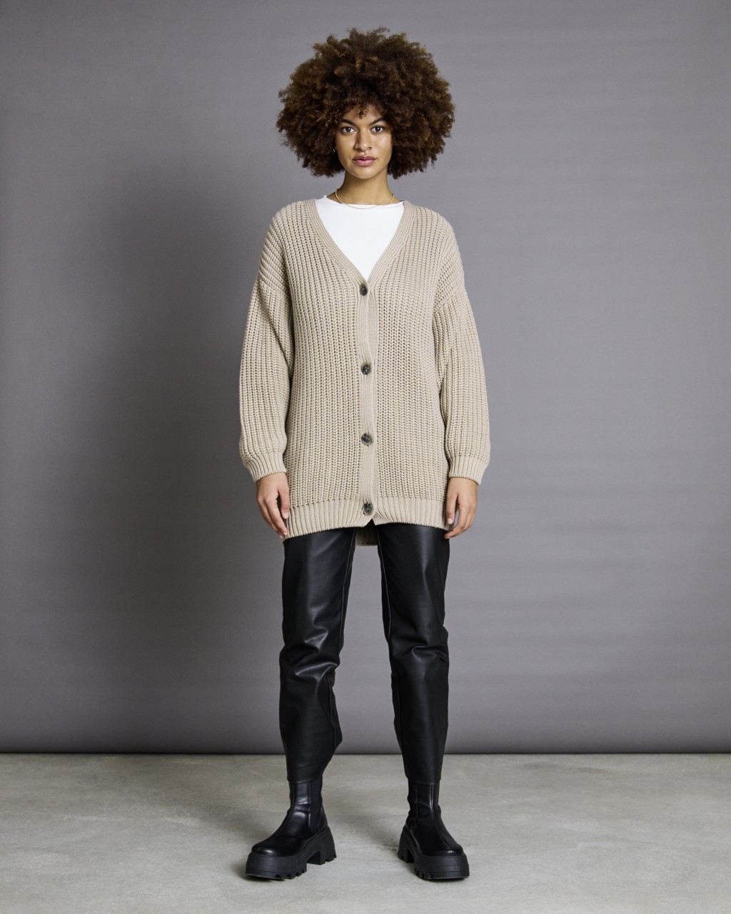 FARO | JAN | N JUNE | veganer CARDIGAN | braun L von Jan N June