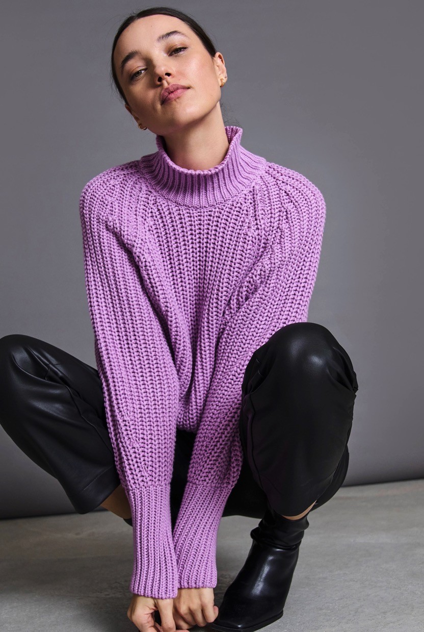 JUMPER OLA | JAN | N JUNE | veganer Pullover | orchid XS von Jan N June