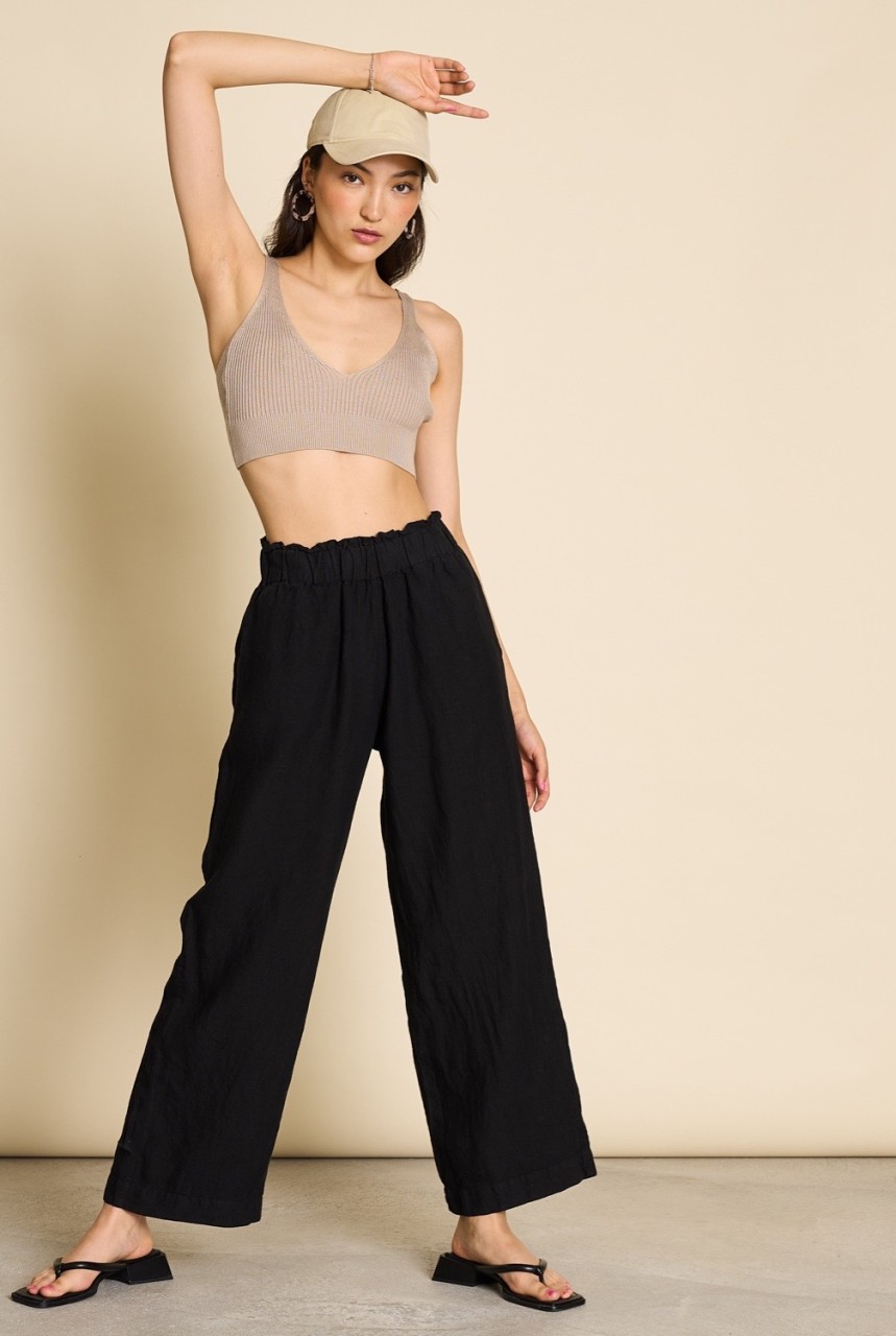 LINEN PANTS BEVEREN | Jan N June | vegane Hose | black M von Jan N June