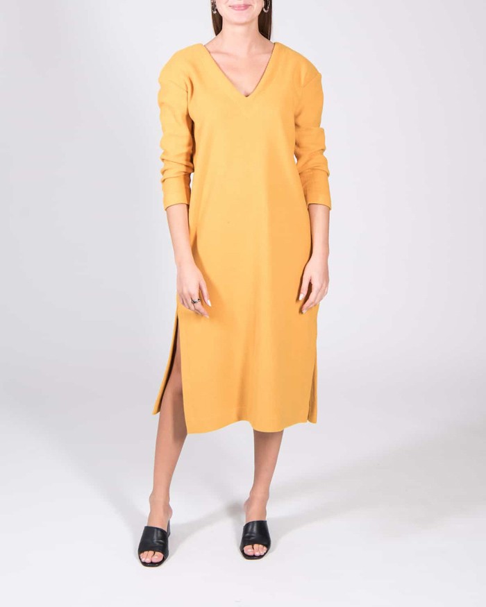 Nachhaltiges Midikleid Luton Mustard M von Jan N June