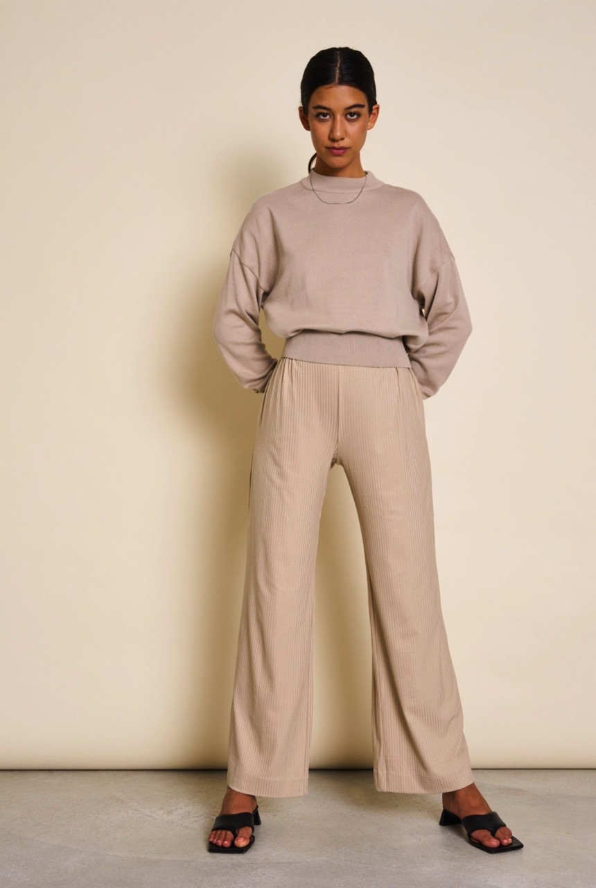 WIDE PANTS SMILLA | JAN | N JUNE | vegane Hose | almond L von Jan N June