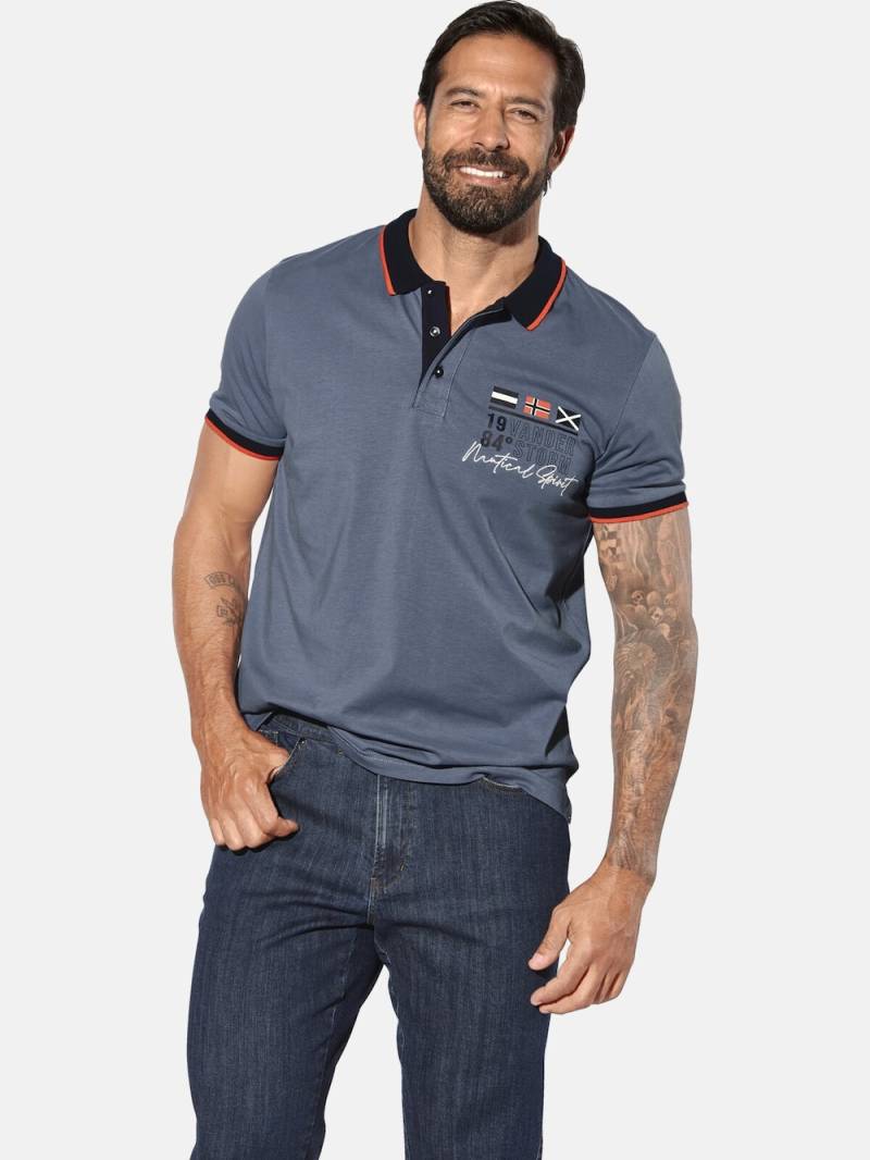 Große Größen Doppelpack Poloshirt MORKLUND, Herren, blau, Größe: 4XL, Baumwolle, Happy Size DE Men von Jan Vanderstorm
