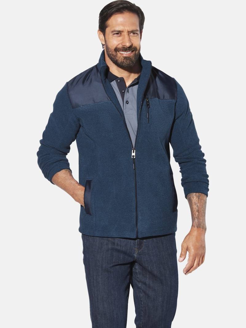 Große Größen Fleecejacke JORVIK, Herren, blau, Größe: 7XL, Polyester, Happy Size DE Men von Jan Vanderstorm