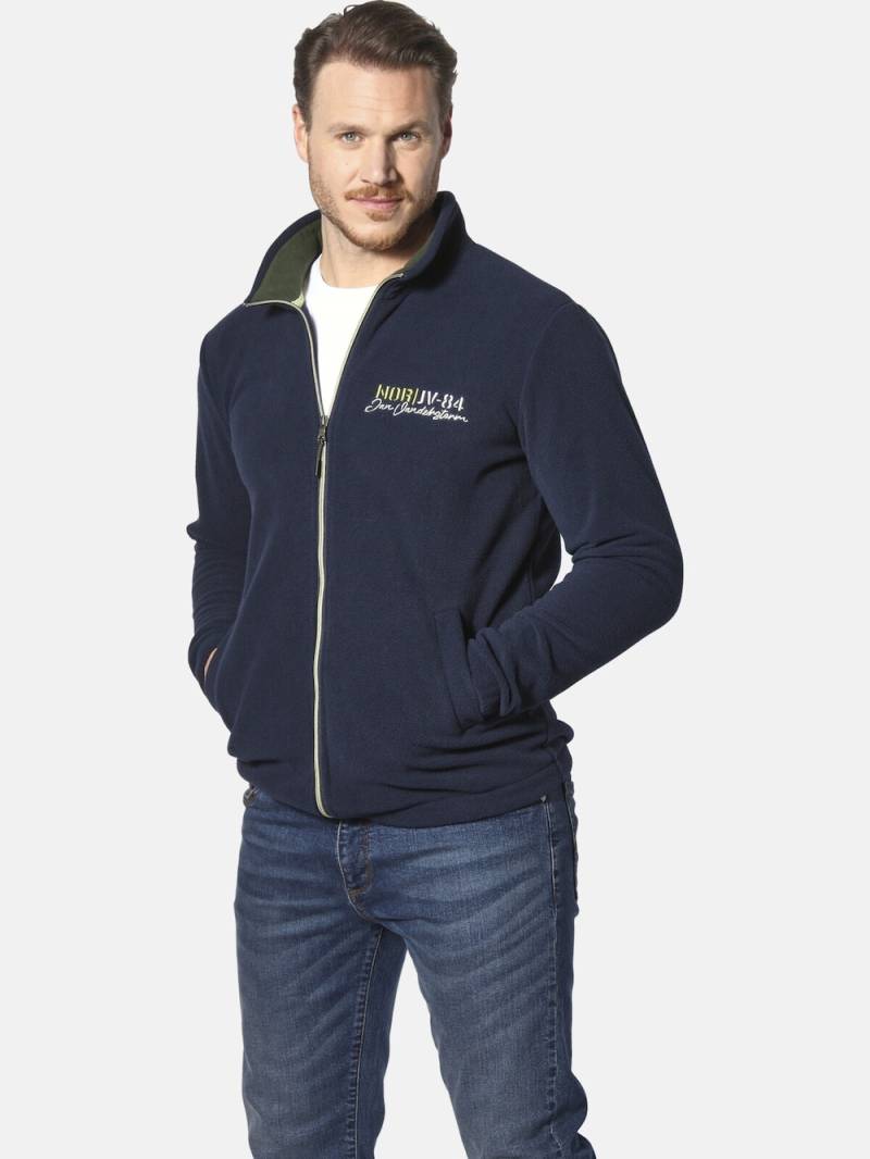Große Größen Fleecejacke TERJE, Herren, grau, Größe: XL, Polyester, Happy Size DE Men von Jan Vanderstorm