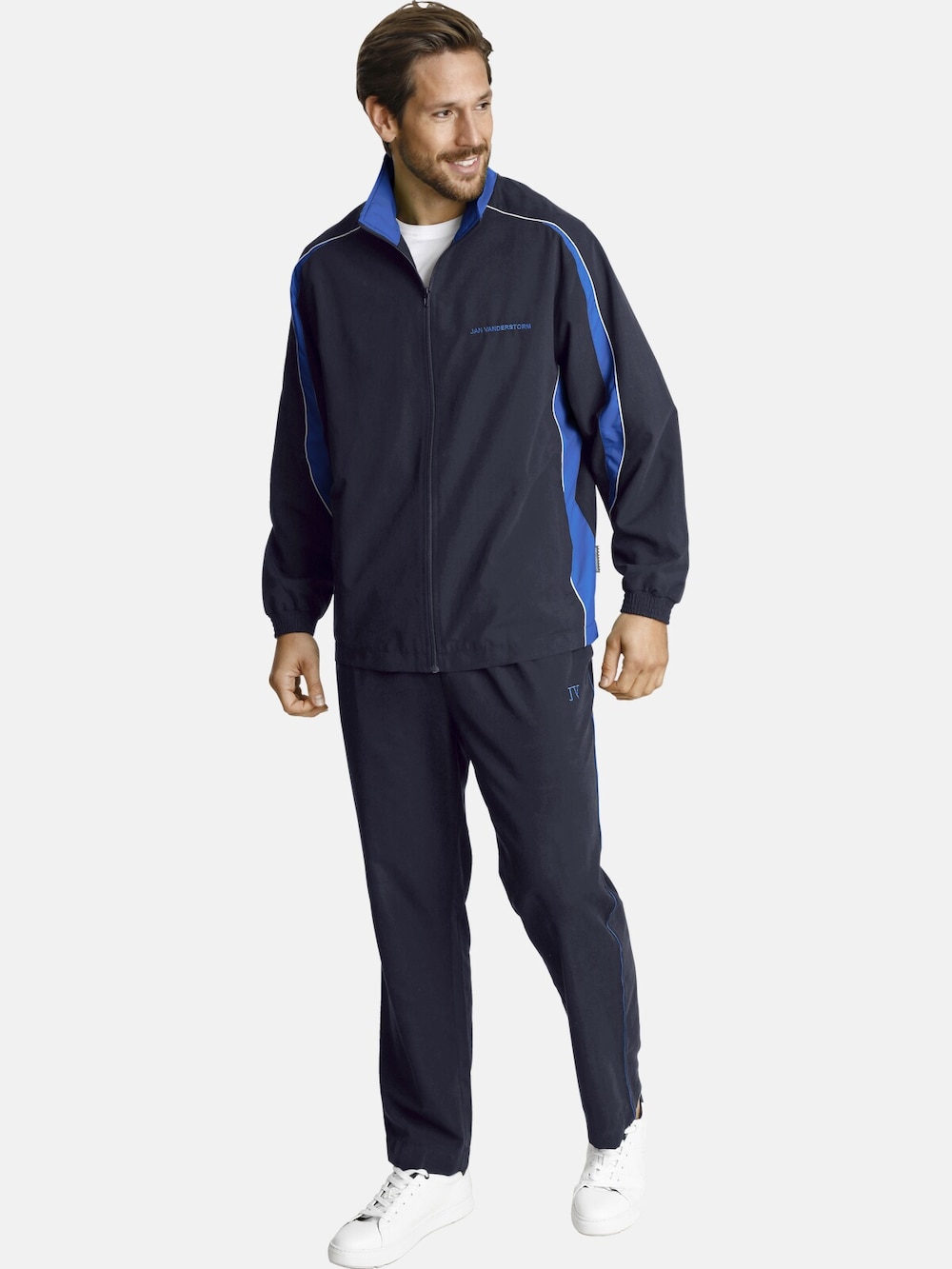 Große Größen Freizeitanzug EIRIK, Herren, blau, Größe: 82, Polyester, Happy Size DE Men von Jan Vanderstorm
