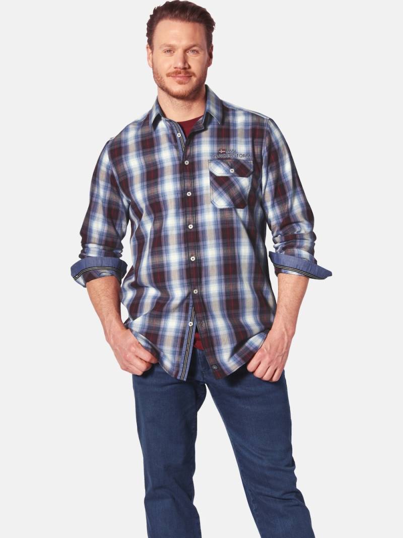 Große Größen Hemd KAITAR, Herren, rot, Größe: XXL, Baumwolle, Happy Size DE Men von Jan Vanderstorm