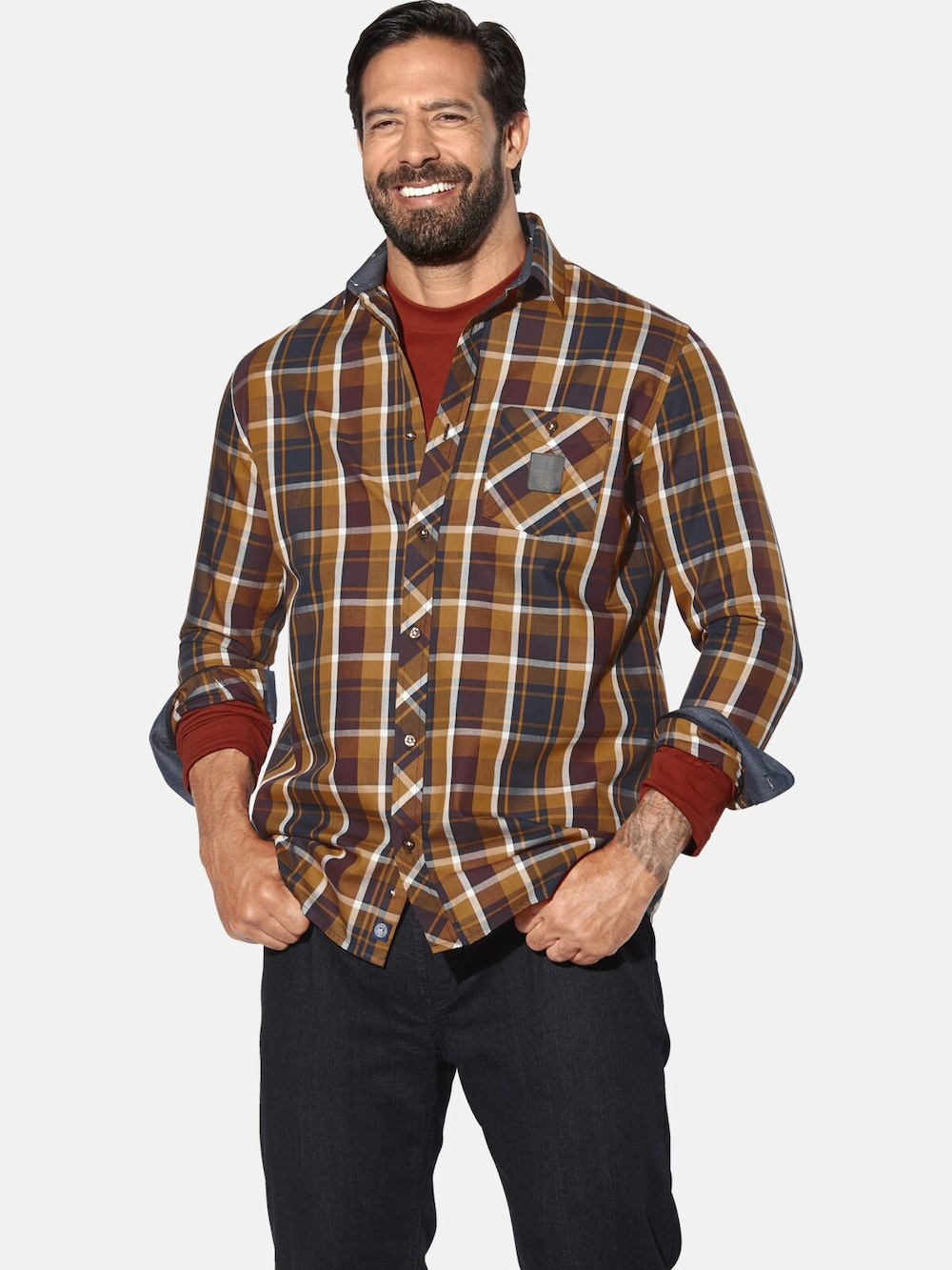 Große Größen Hemd OLAFVIK, Herren, orange, Größe: 7XL, Baumwolle, Happy Size DE Men Große Größen Hemd OLAFVIK, Herren, orange, Größe: 7XL, Baumwolle, Happy Size DE Men von Jan Vanderstorm