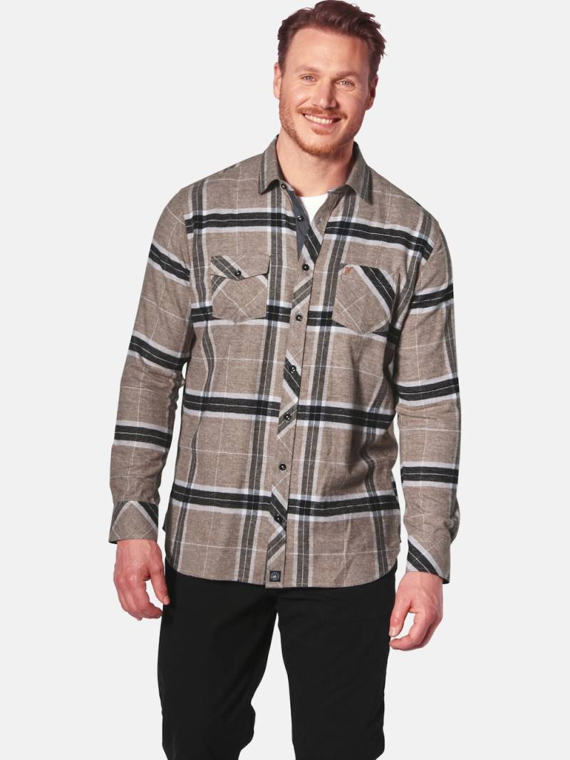 Große Größen Hemd THORULFAR, Herren, braun, Größe: XL, Baumwolle, Happy Size DE Men von Jan Vanderstorm