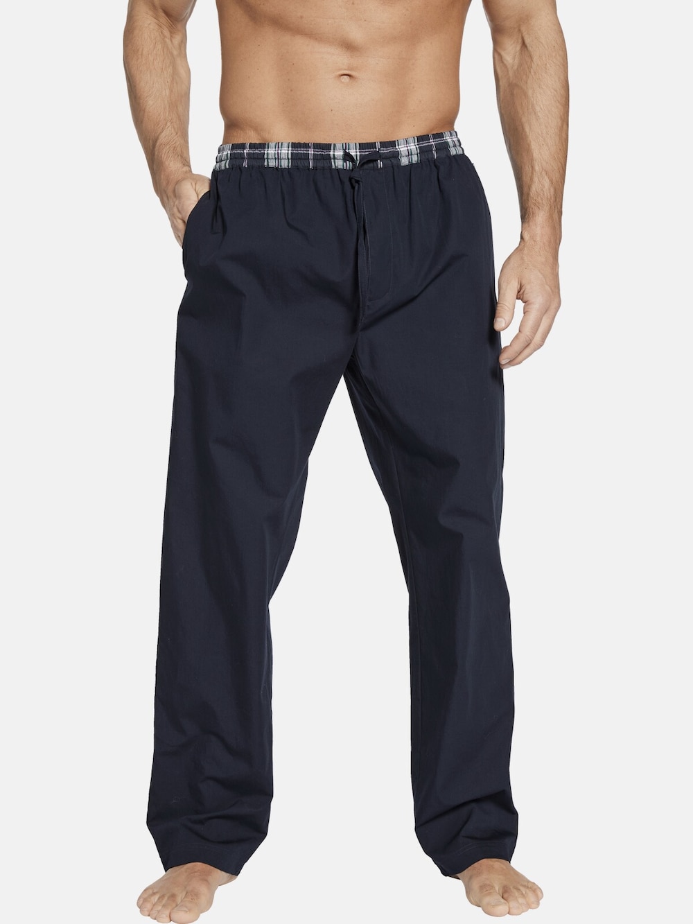 Große Größen Jan Vanderstorm 2er Pack Schlafhose RAWALD, Herren, grau, Größe: 4XL, Baumwolle, Happy Size Men von Jan Vanderstorm