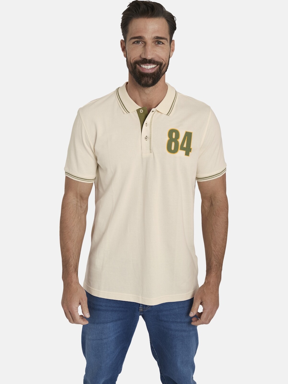 Große Größen Jan Vanderstorm Doppelpack Poloshirt BERAU, Herren, weiß, Größe: 4XL, Baumwolle, Happy Size Men von Jan Vanderstorm