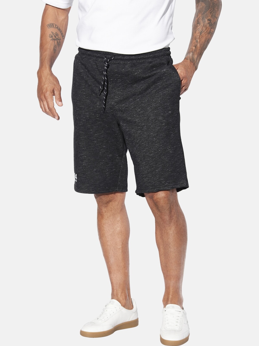 Große Größen Jan Vanderstorm Doppelpack Sweatbermuda JORNRIK, Herren, schwarz, Größe: L, Baumwolle/Polyester, Happy Size Men Große Größen Jan Vanderstorm Doppelpack Sweatbermuda JORNRIK, Herren, schwarz, Größe: L, Baumwolle/Polyester, Happy Size Men von Jan Vanderstorm