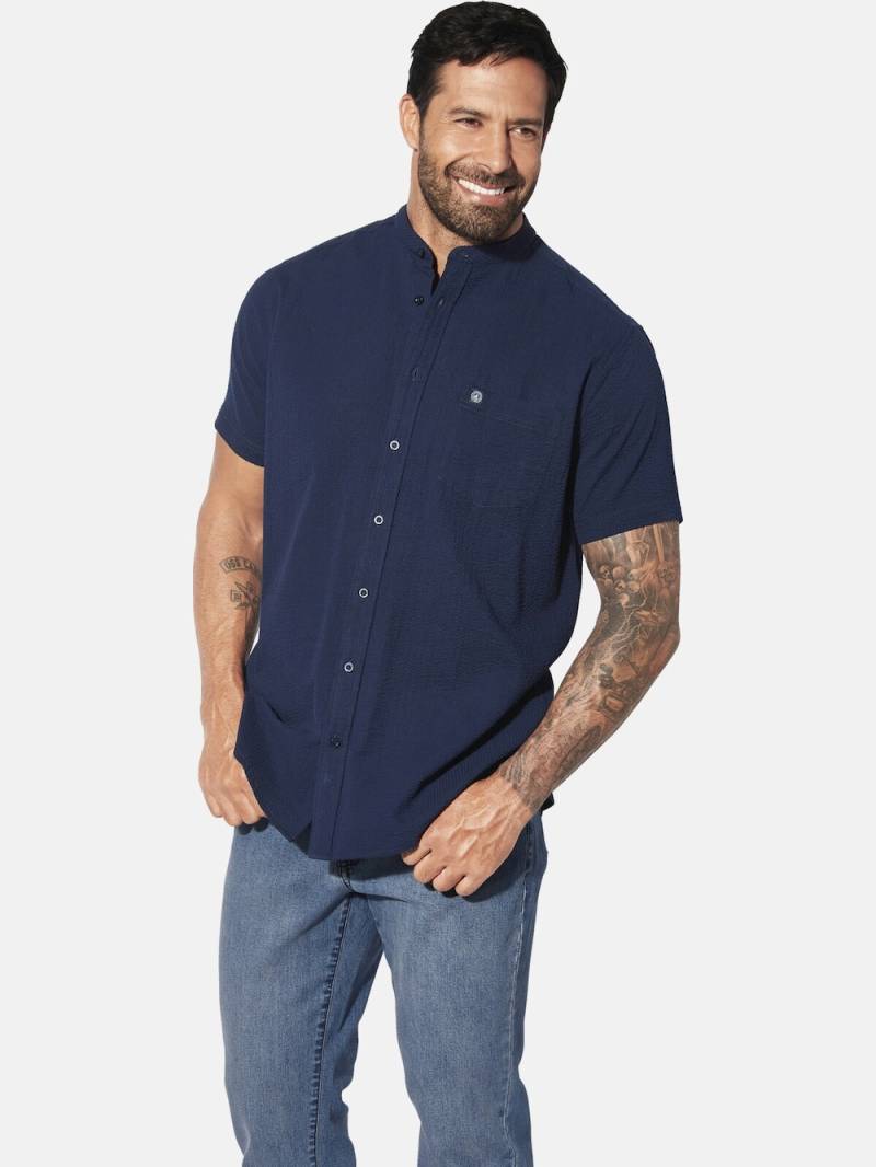 Große Größen Kurzarmhemd ALBART, Herren, grau, Größe: XL, Baumwolle, Happy Size DE Men von Jan Vanderstorm