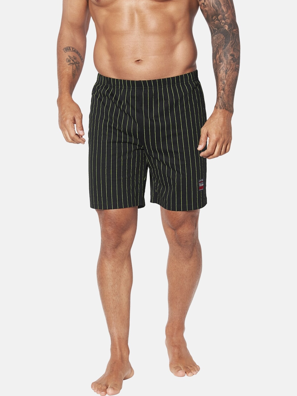 Große Größen Jan Vanderstorm Kurze Schlafhose BARO, Herren, schwarz, Größe: 4XL, Baumwolle, Happy Size Men von Jan Vanderstorm