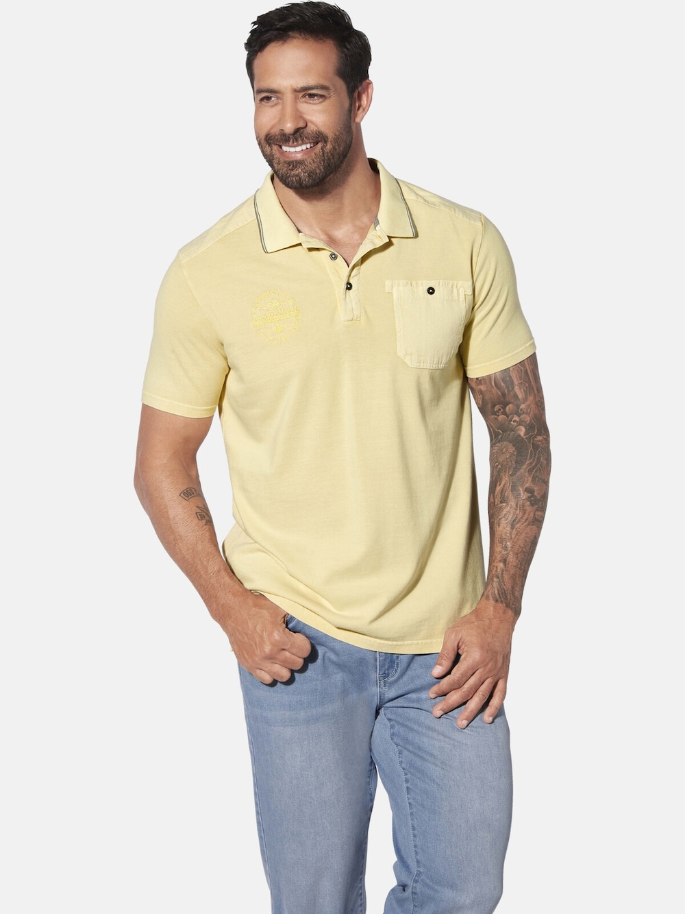 Große Größen Jan Vanderstorm Poloshirt GUNHELM, Herren, beige, Größe: XL, Baumwolle, Happy Size Men von Jan Vanderstorm