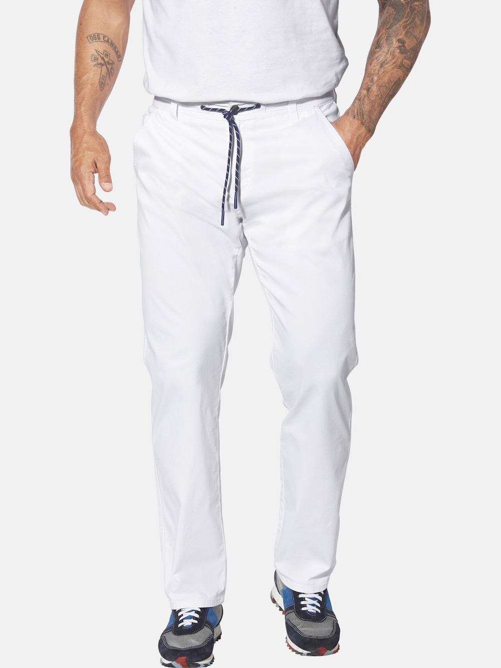 Große Größen Schlupfhose GJORVALD, Herren, weiß, Größe: 54, Baumwolle, Happy Size DE Men von Jan Vanderstorm