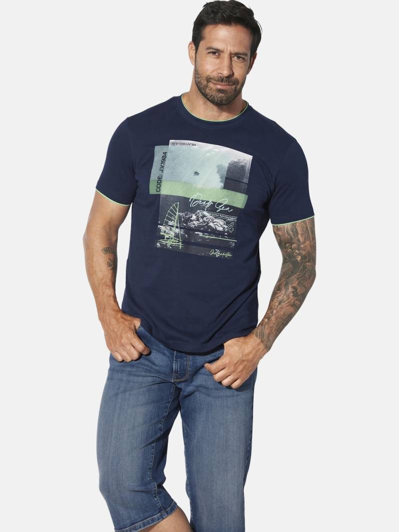 Große Größen T-Shirt HAKEJAN, Herren, grau, Größe: XXL, Baumwolle, Happy Size DE Men von Jan Vanderstorm