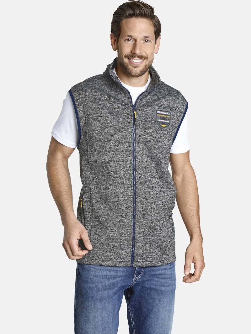 Große Größen Weste MALDEVIN, Herren, grau, Größe: 64, Polyester, Happy Size DE Men von Jan Vanderstorm