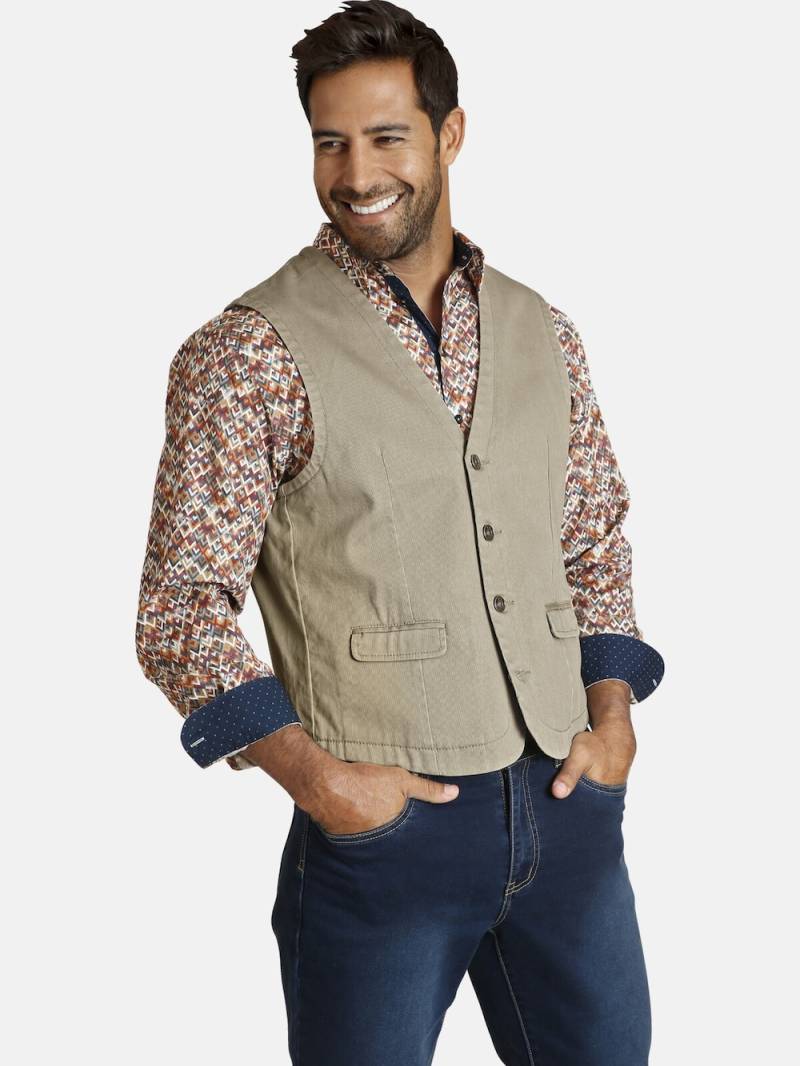 Große Größen Weste TORELL, Herren, braun, Größe: 74, Baumwolle, Happy Size DE Men von Jan Vanderstorm