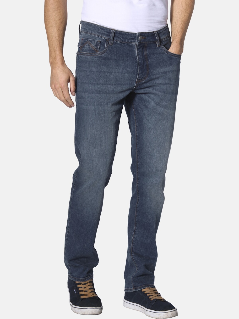 Große Größen Jeans ULFTHOR, Herren, grau, Größe: 60, Baumwolle, Happy Size DE Men von Jan Vanderstorm