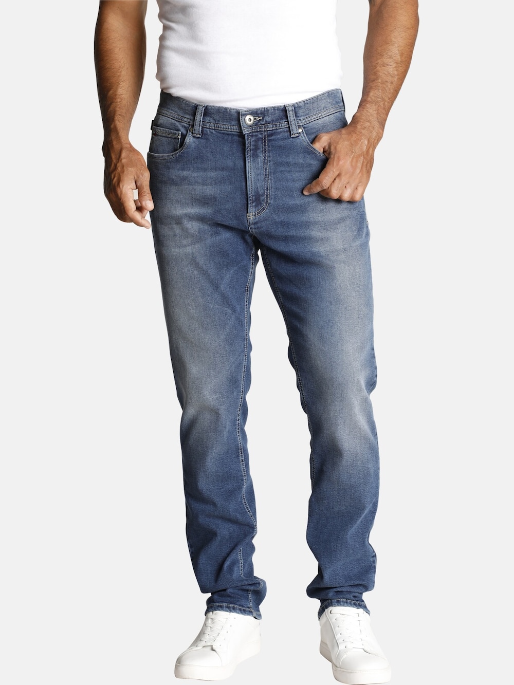 Große Größen Jeans WALLNER, Herren, blau, Größe: 36, Baumwolle, Happy Size DE Men von Jan Vanderstorm