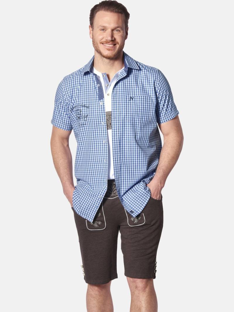 Große Größen Kurzarmhemd KJETTIL, Herren, blau, Größe: 6XL, Baumwolle, Happy Size DE Men von Jan Vanderstorm