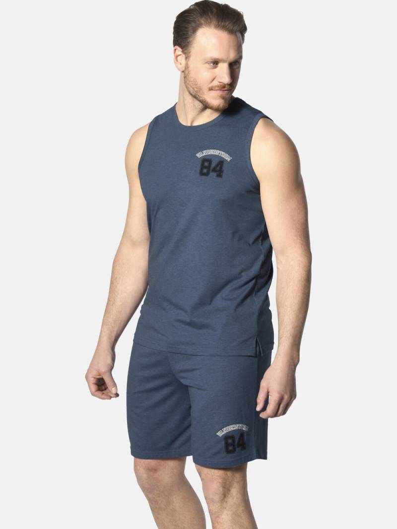 Große Größen Kurzer Schlafanzug LANDOGAR, Herren, blau, Größe: L, Baumwolle/Polyester, Happy Size DE Men von Jan Vanderstorm