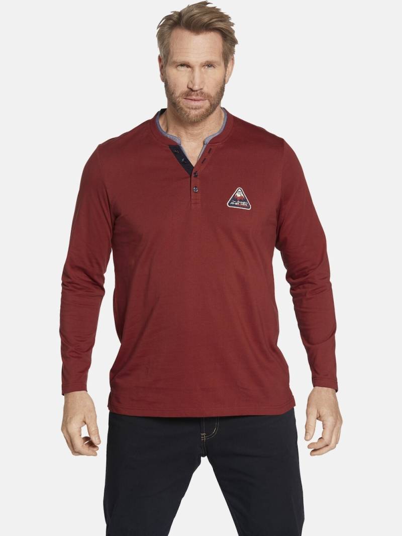 Große Größen Langarmshirt NICIAS, Herren, rot, Größe: 6XL, Baumwolle, Happy Size DE Men von Jan Vanderstorm