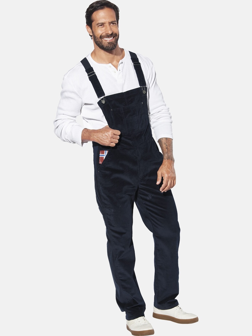 Große Größen Latzhose KEARON, Herren, blau, Größe: 62, Baumwolle, Happy Size DE Men von Jan Vanderstorm