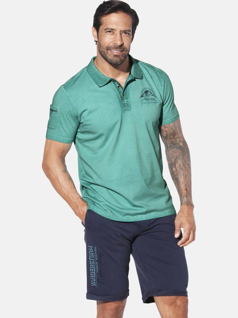 Große Größen Poloshirt HOLTAR, Herren, türkis, Größe: 7XL, Baumwolle, Happy Size DE Men von Jan Vanderstorm