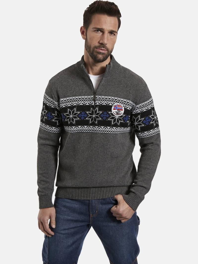 Große Größen Pullover EERU, Herren, braun, Größe: 6XL, Synthetische Fasern/Baumwolle, Happy Size DE Men von Jan Vanderstorm
