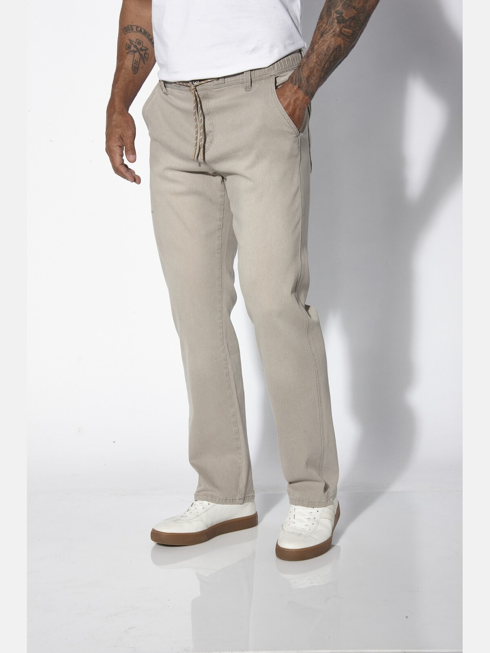 Große Größen Schlupfjeans VERTTI, Herren, rosa, Größe: 62, Baumwolle/Polyester, Happy Size DE Men von Jan Vanderstorm