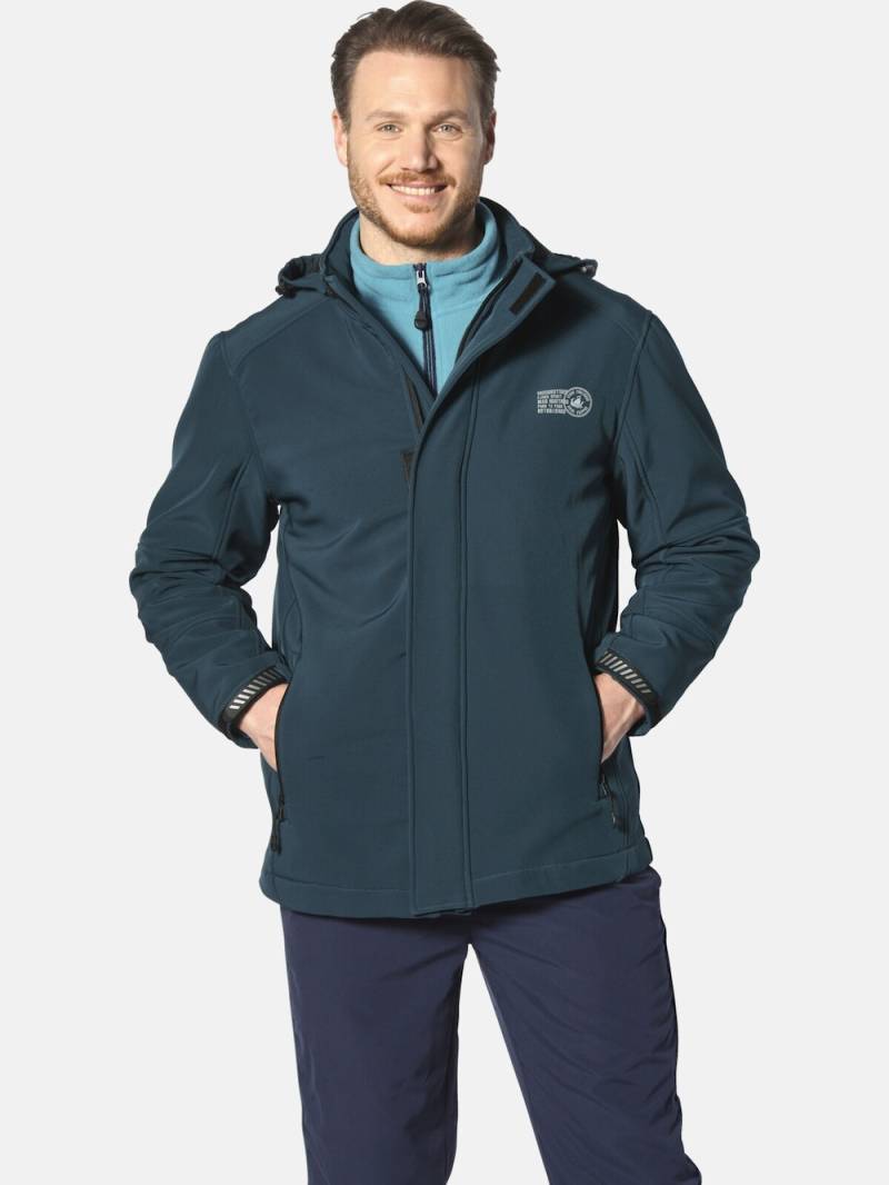 Große Größen Softshelljacke MENNE, Herren, türkis, Größe: 66, Polyester, Happy Size DE Men von Jan Vanderstorm