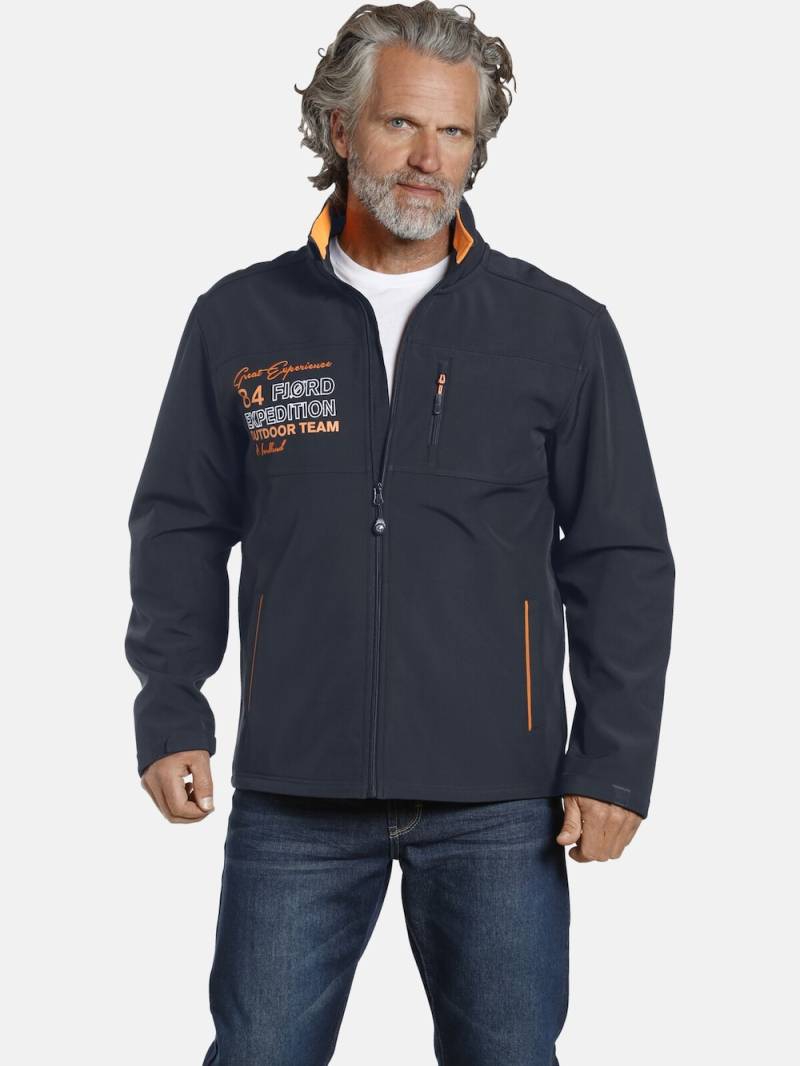 Große Größen Softshelljacke TEEMU, Herren, grau, Größe: 54, Polyester, Happy Size DE Men von Jan Vanderstorm