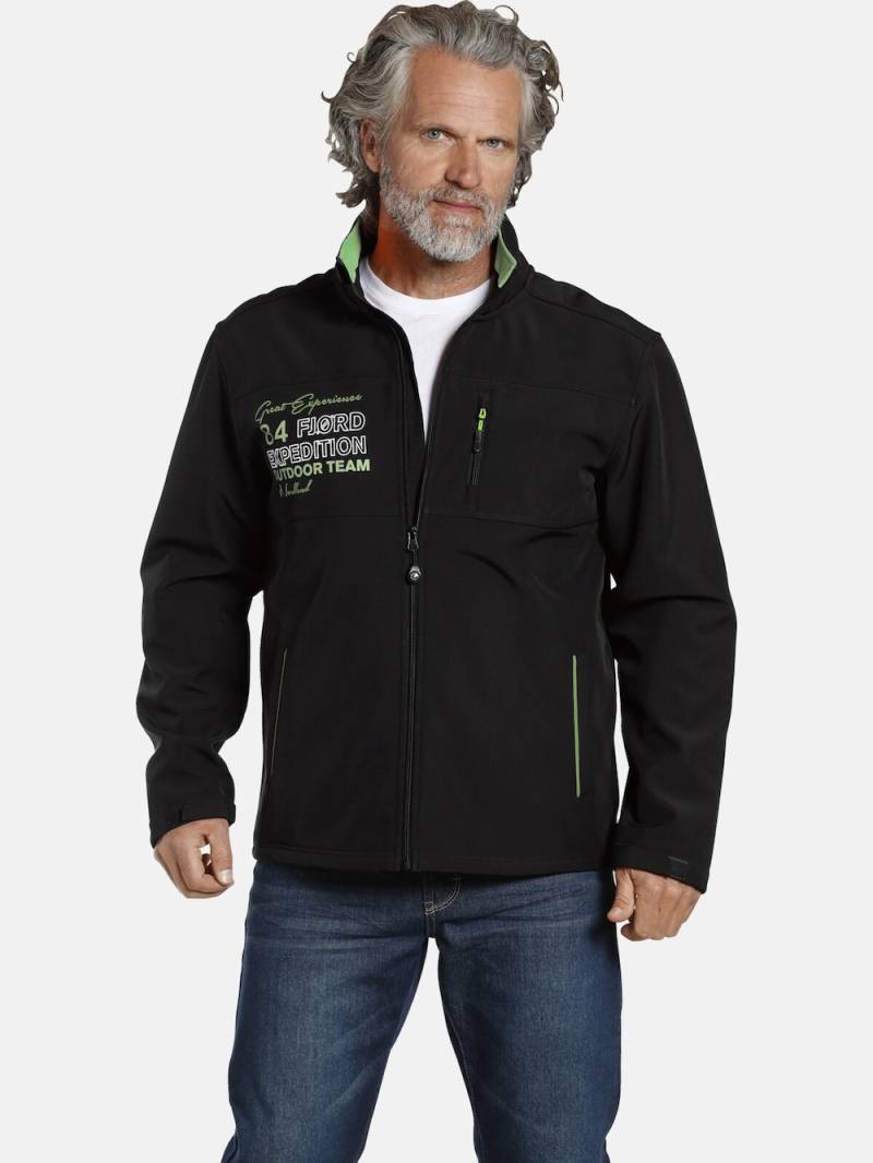 Große Größen Softshelljacke TEEMU, Herren, schwarz, Größe: 54, Polyester, Happy Size DE Men von Jan Vanderstorm