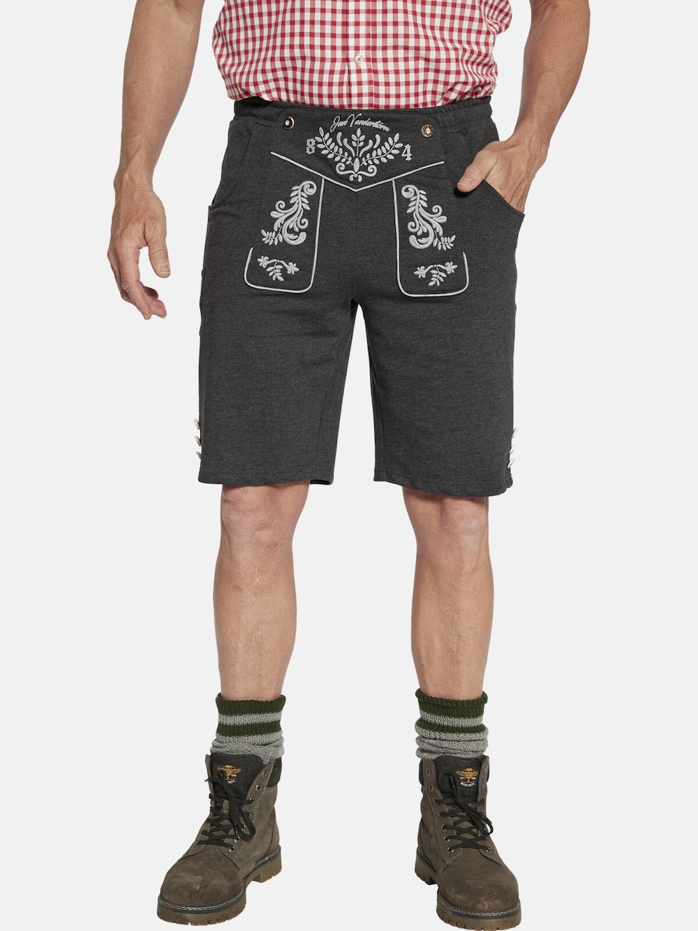 Große Größen Sweatbermuda DENNIK, Herren, braun, Größe: L, Polyester/Baumwolle, Happy Size DE Men von Jan Vanderstorm