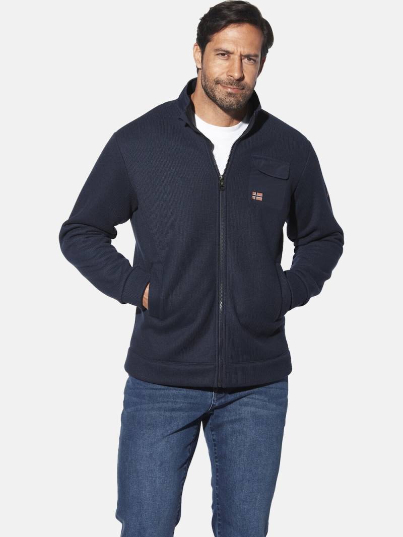 Große Größen Sweatjacke HALSTROM, Herren, grau, Größe: 4XL, Polyester, Happy Size DE Men von Jan Vanderstorm