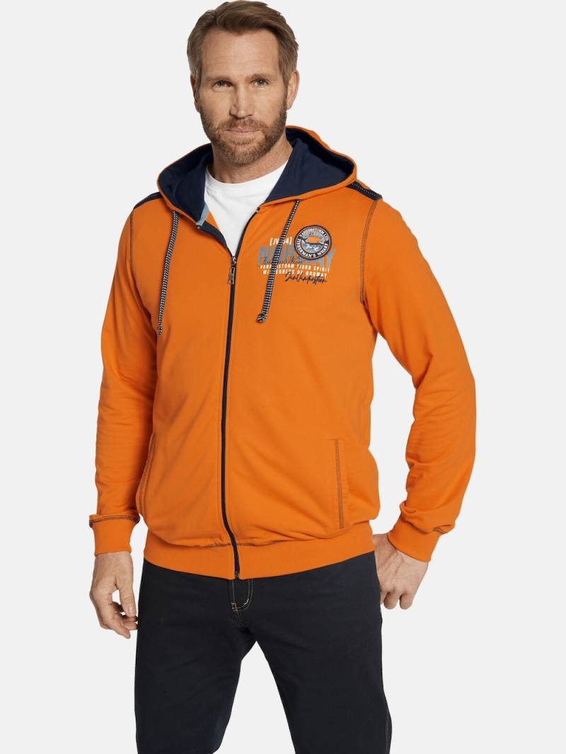 Große Größen Sweatjacke RENKO, Herren, grün, Größe: 4XL, Baumwolle, Happy Size DE Men von Jan Vanderstorm