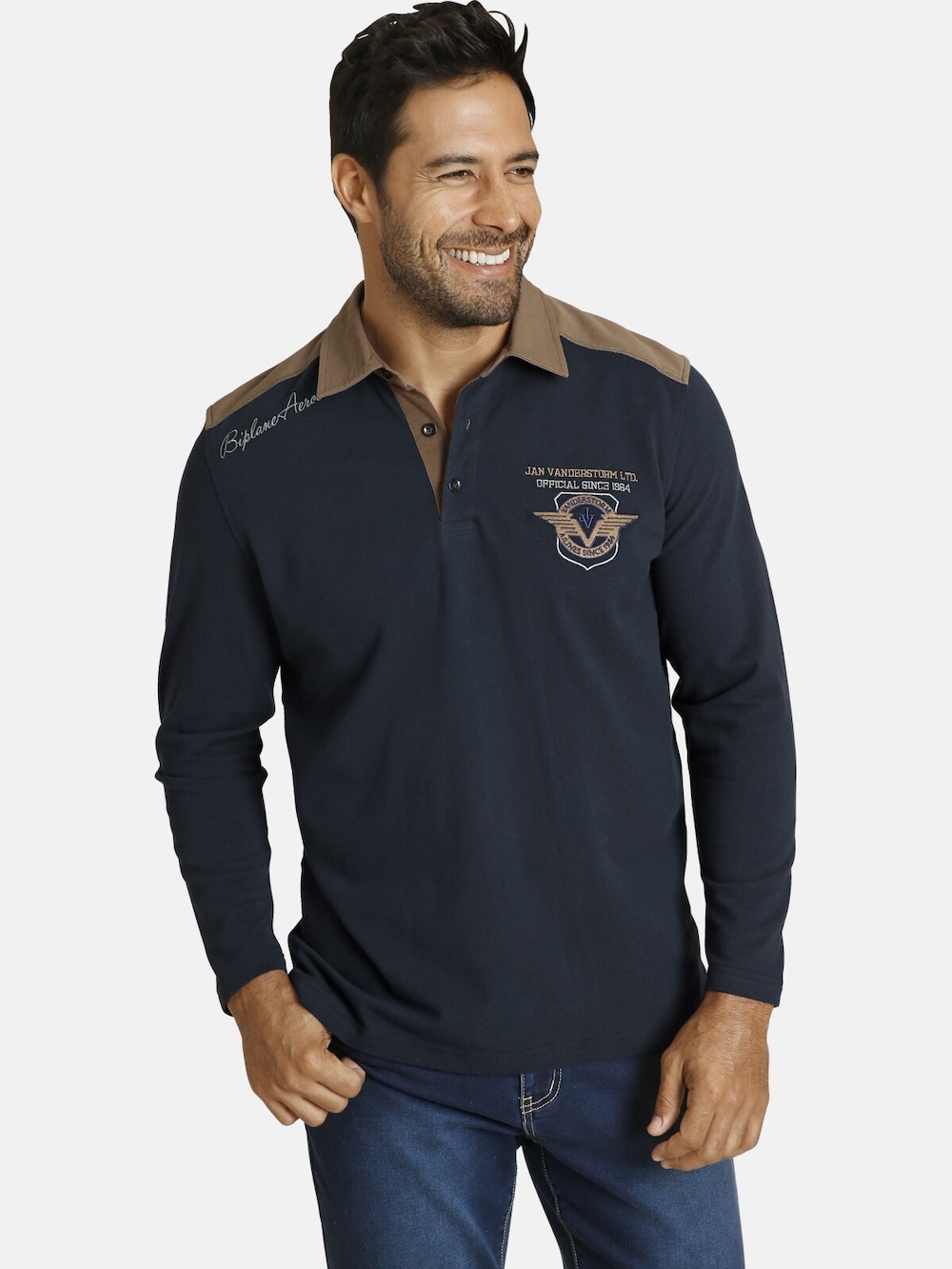 Große Größen Sweatshirt BALDREK, Herren, grau, Größe: L, Baumwolle, Happy Size DE Men von Jan Vanderstorm