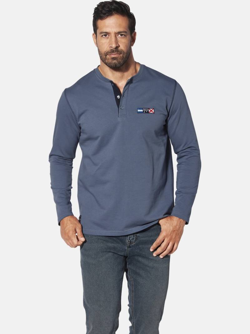 Große Größen Sweatshirt JORNSEN, Herren, blau, Größe: L, Baumwolle, Happy Size DE Men von Jan Vanderstorm