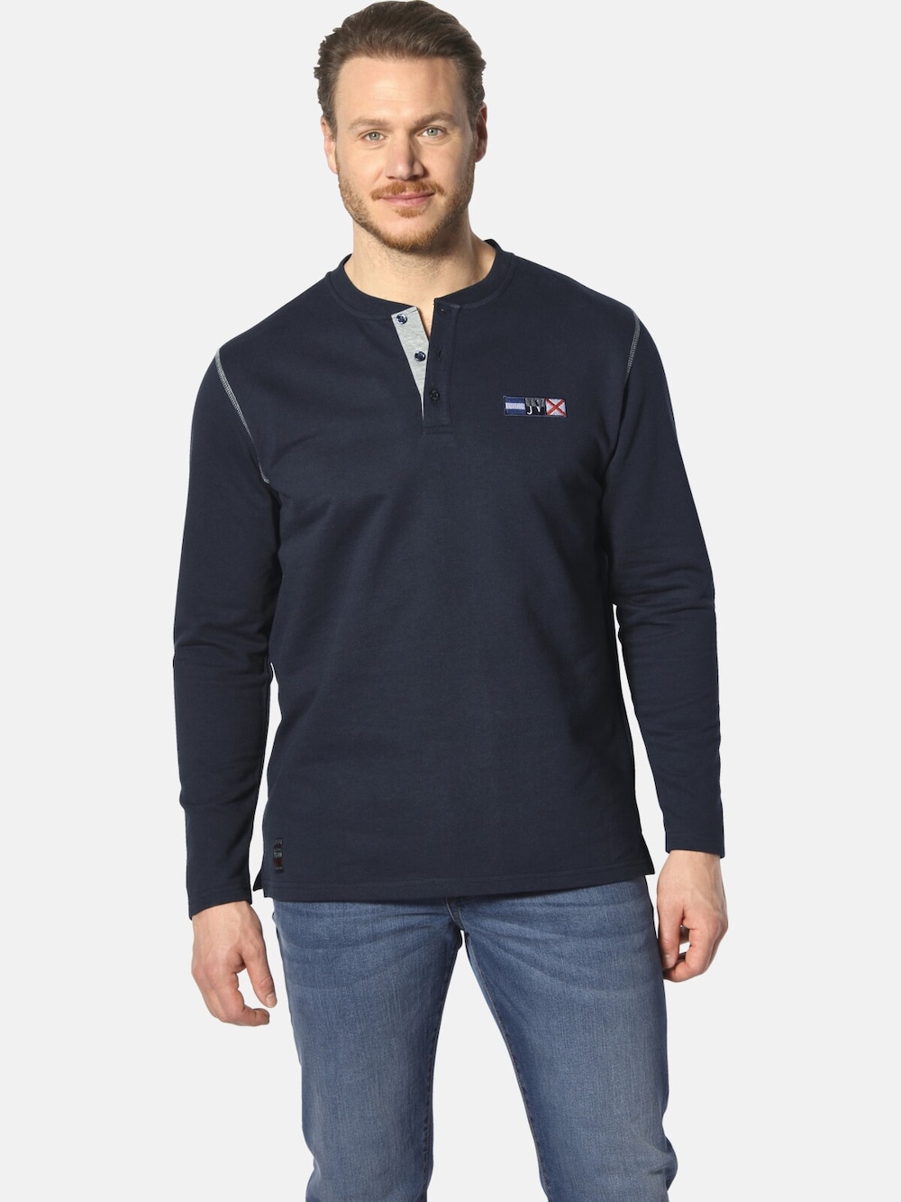 Große Größen Sweatshirt JORNSEN, Herren, grau, Größe: 6XL, Baumwolle, Happy Size DE Men von Jan Vanderstorm