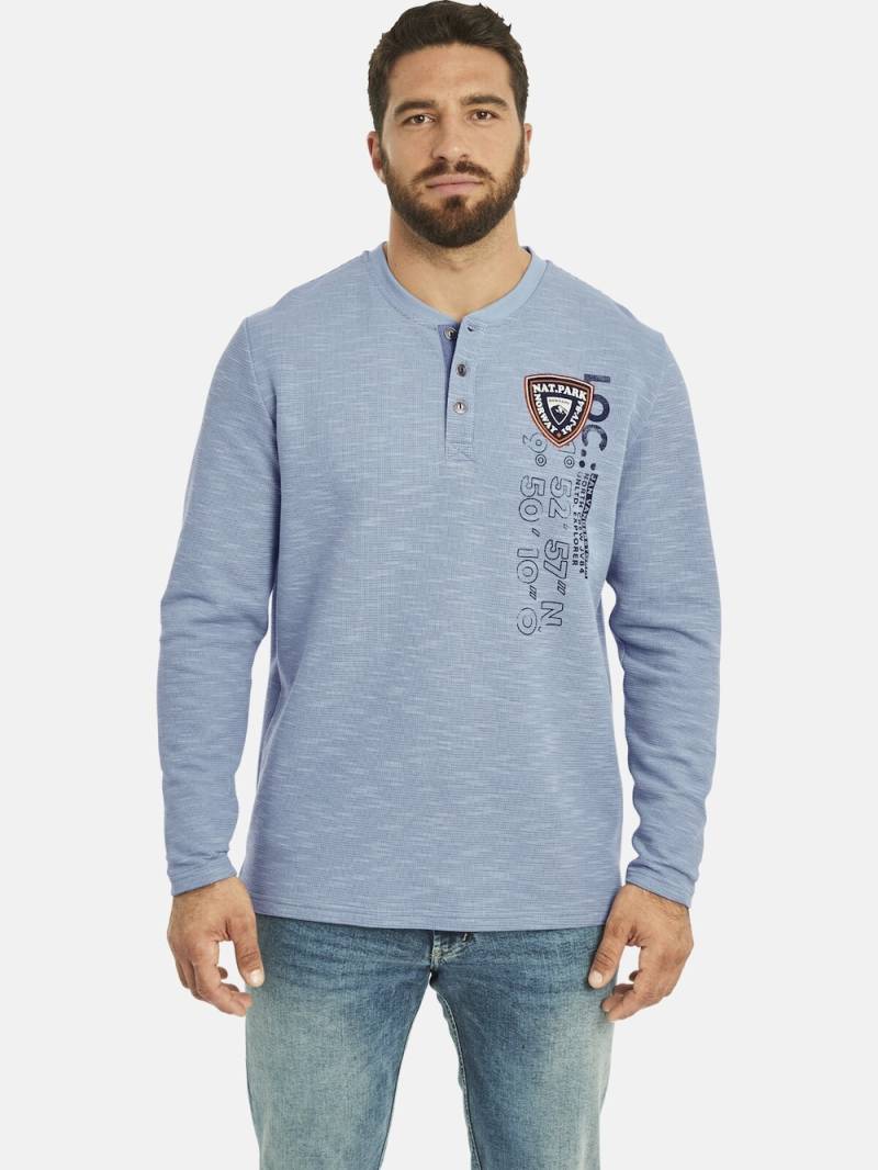 Große Größen Sweatshirt REGINALD, Herren, blau, Größe: XL, Baumwolle, Happy Size DE Men von Jan Vanderstorm