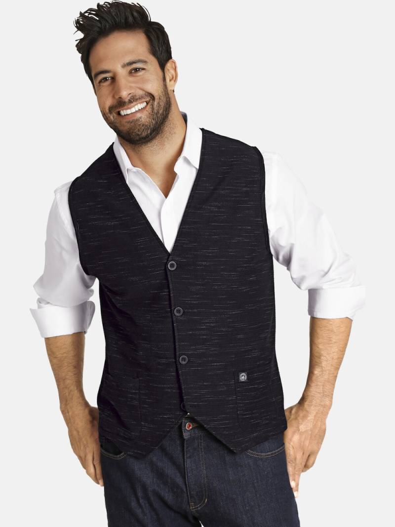 Große Größen Sweatweste AHLMANN, Herren, schwarz, Größe: 6XL, Baumwolle, Happy Size DE Men von Jan Vanderstorm