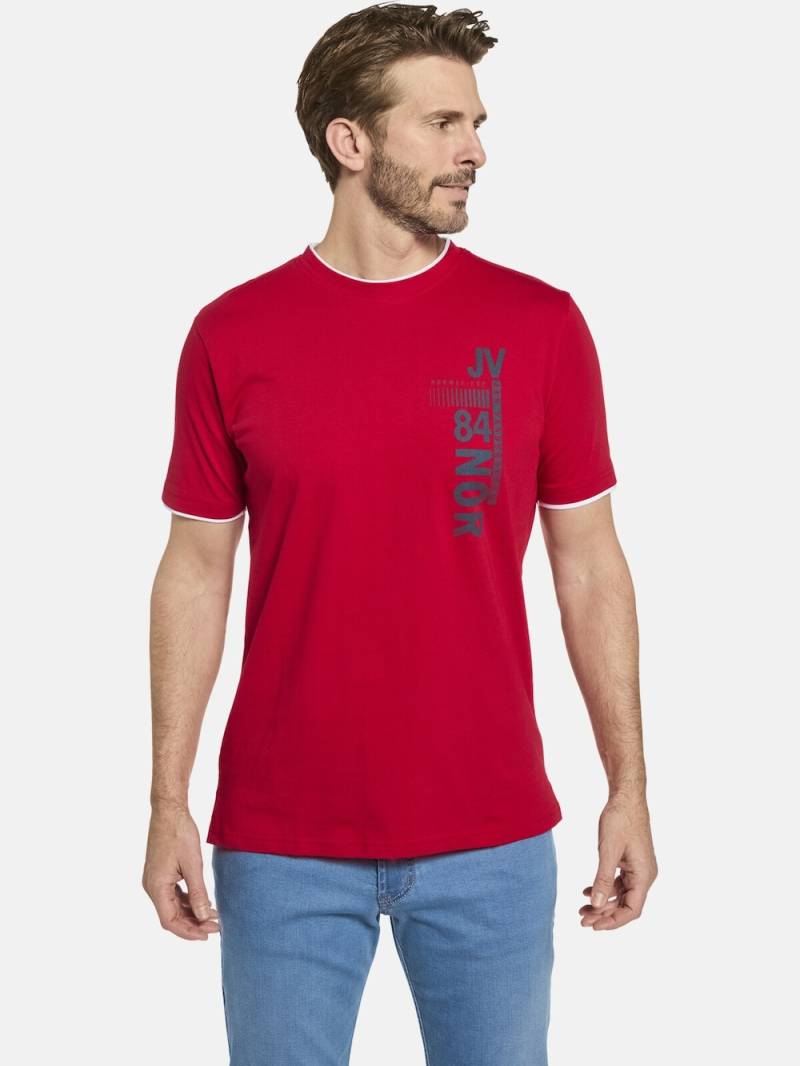 Große Größen T-Shirt FLEMMING, Herren, rot, Größe: L, Baumwolle, Happy Size DE Men von Jan Vanderstorm