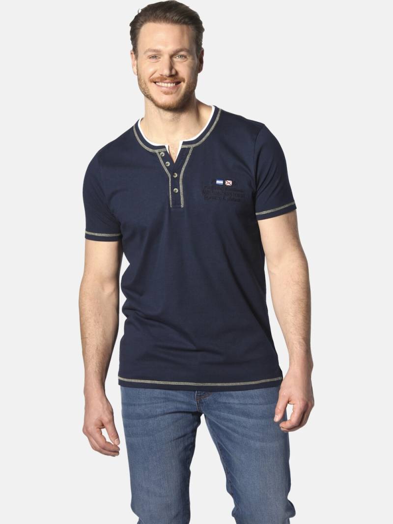 Große Größen T-Shirt HAFTOR, Herren, grau, Größe: XXL, Baumwolle, Happy Size DE Men von Jan Vanderstorm