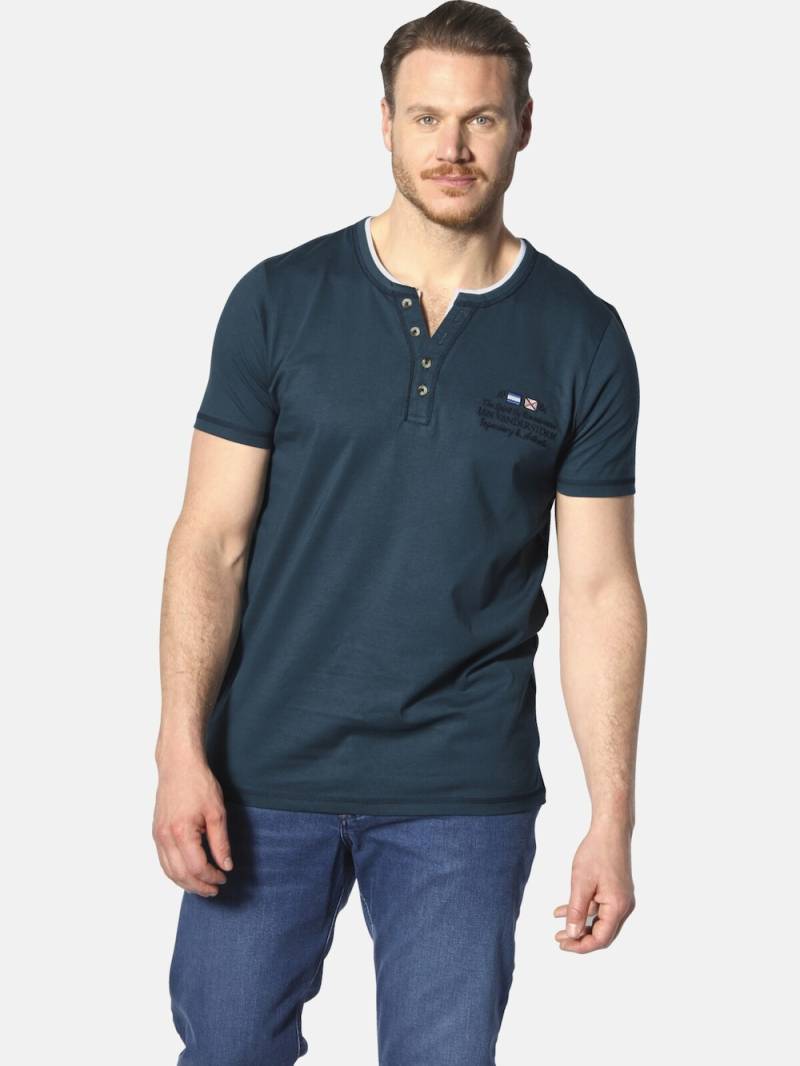 Große Größen T-Shirt HAFTOR, Herren, türkis, Größe: XXL, Baumwolle, Happy Size DE Men von Jan Vanderstorm