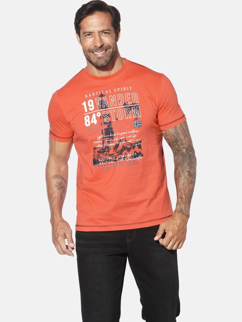 Große Größen T-Shirt MORKHEIM, Herren, orange, Größe: 7XL, Baumwolle, Happy Size DE Men von Jan Vanderstorm