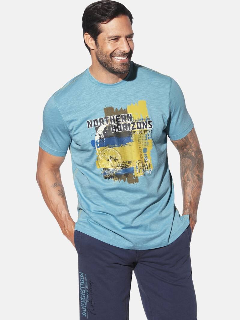 Große Größen T-Shirt NORHEIM, Herren, blau, Größe: 6XL, Baumwolle, Happy Size DE Men von Jan Vanderstorm
