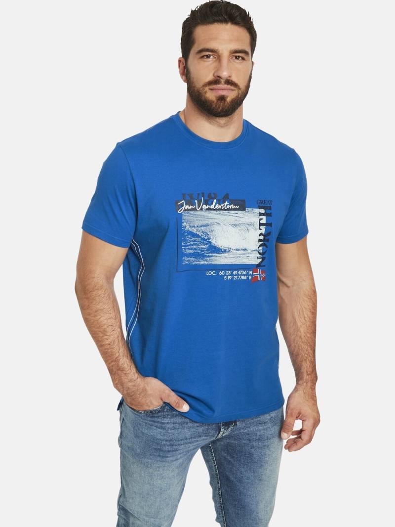 Große Größen T-Shirt PITTER, Herren, blau, Größe: 6XL, Baumwolle, Happy Size DE Men von Jan Vanderstorm