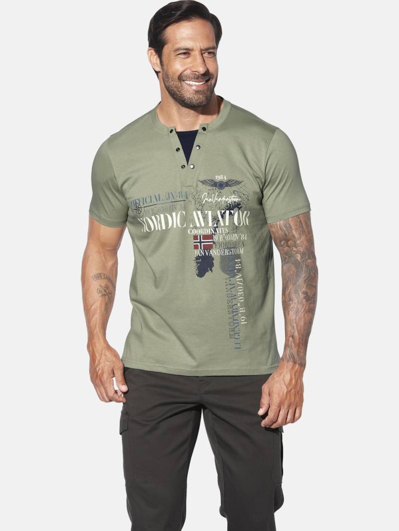 Große Größen T-Shirt ULJAS, Herren, braun, Größe: 7XL, Baumwolle, Happy Size DE Men von Jan Vanderstorm